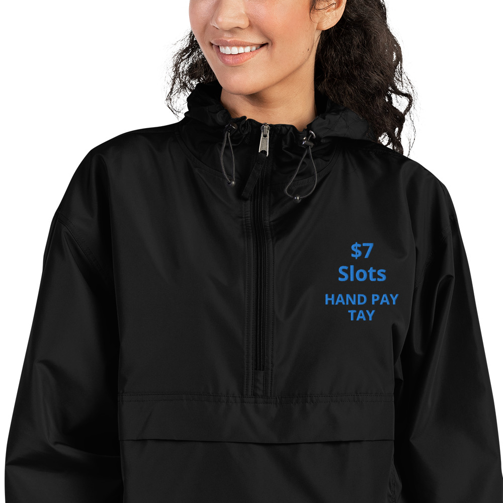 $7 Slots - Hand Pay Tay Embroidered Champion Packable Jacket - Image 2