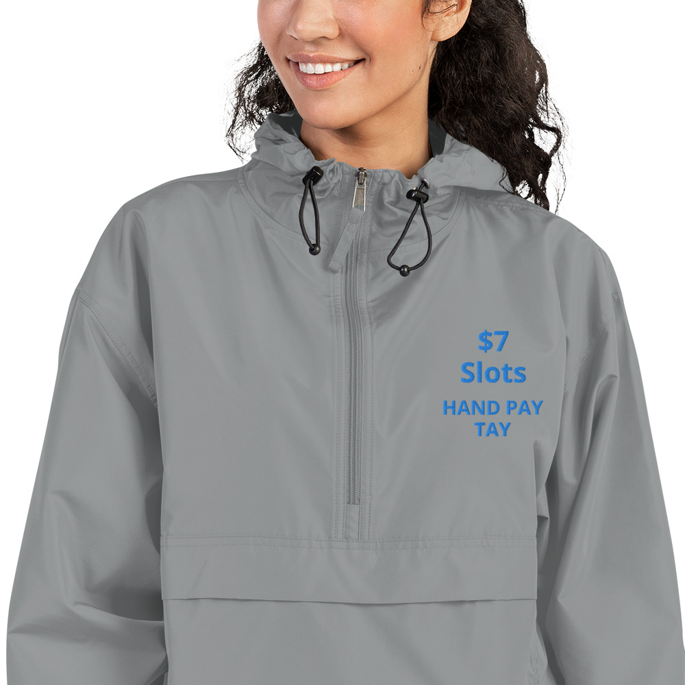 $7 Slots - Hand Pay Tay Embroidered Champion Packable Jacket - Image 7