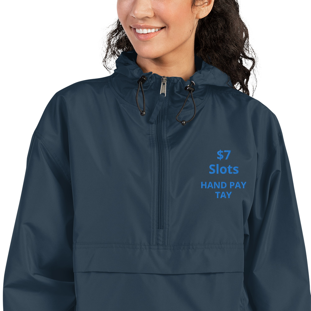 $7 Slots - Hand Pay Tay Embroidered Champion Packable Jacket - Image 4