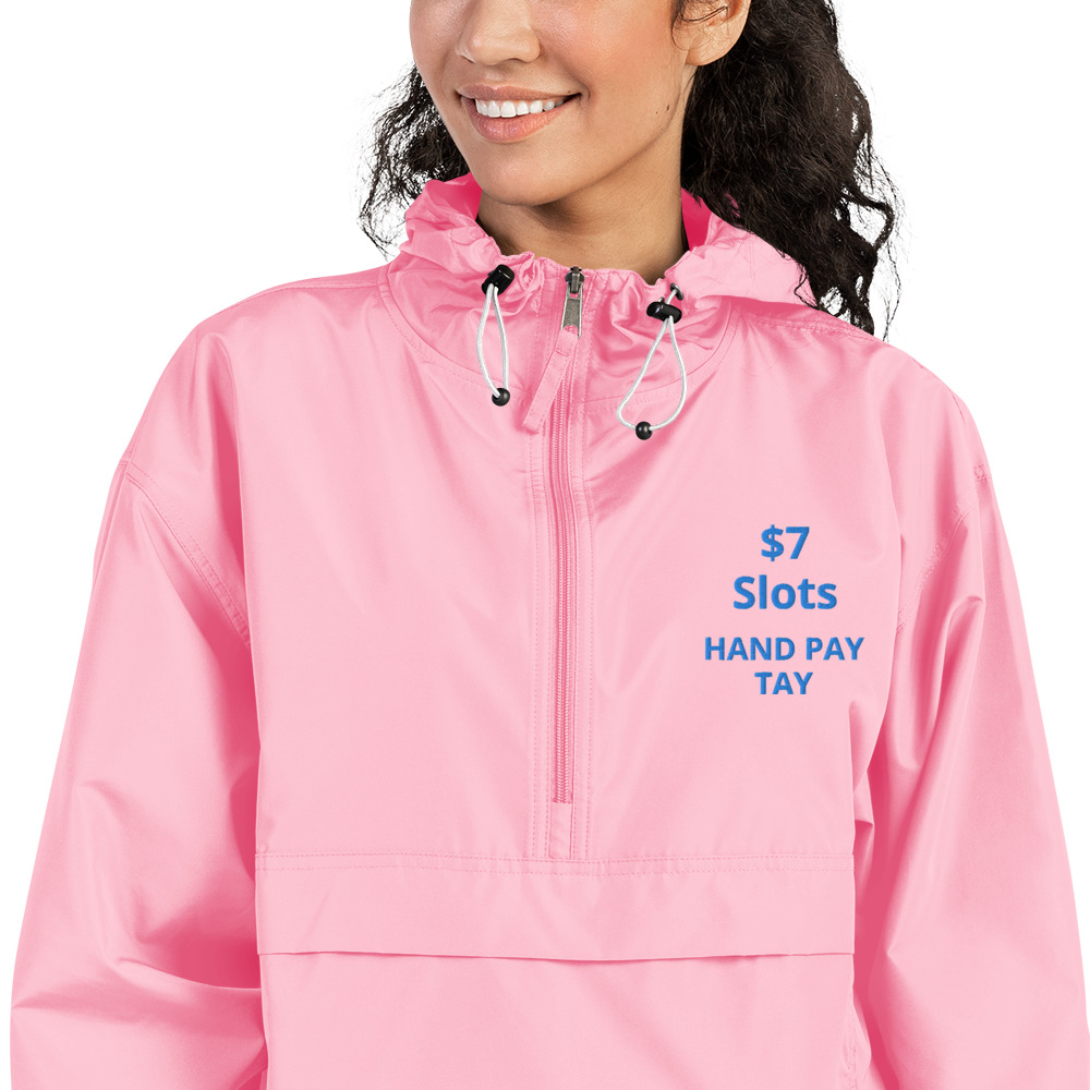 $7 Slots - Hand Pay Tay Embroidered Champion Packable Jacket - Image 9