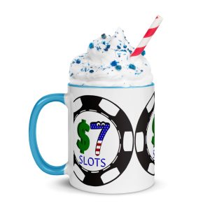 $7 Slots Poker Chip Logo Mug with Color Inside