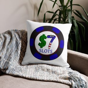 Limited Edition $7 Slots Poker Chip Logo Premium Pillow