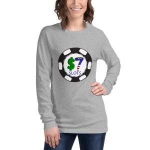 $7 Slots Poker Chip Logo Unisex Long Sleeve Tee
