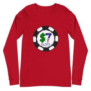 $7 Slots Poker Chip Logo Unisex Long Sleeve Tee
