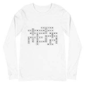 Crossword in black Unisex Long Sleeve Tee