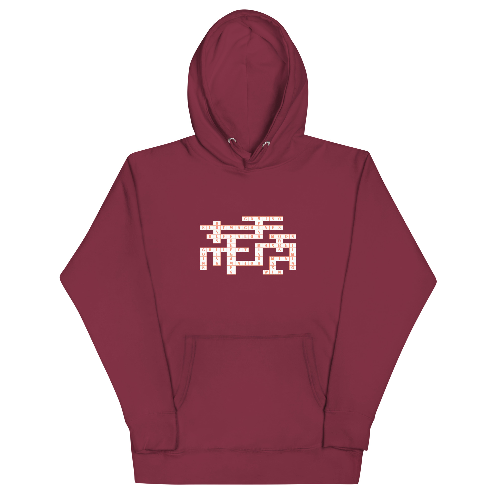 Crossword in white Unisex Hoodie - Image 5