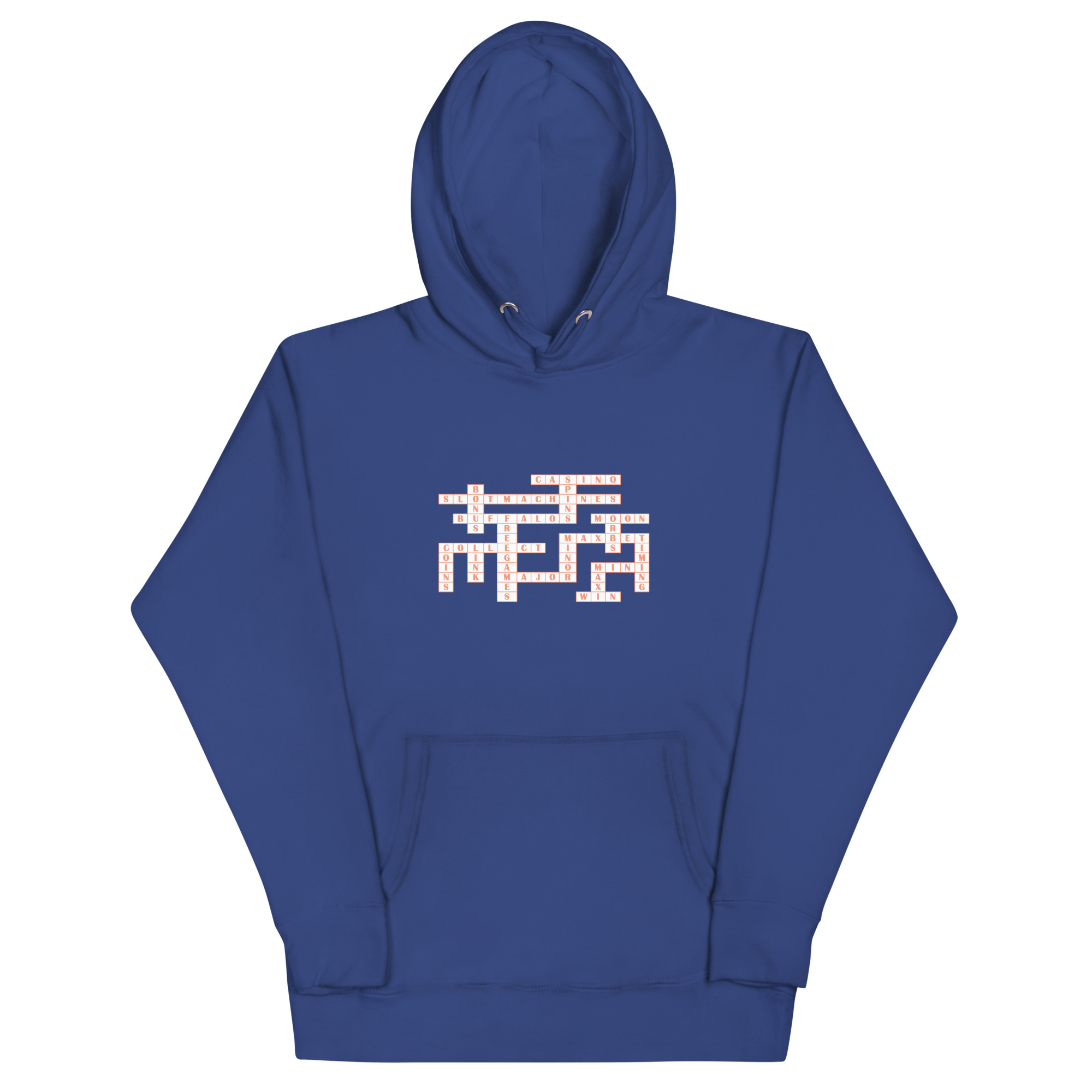 Crossword in white Unisex Hoodie - Image 9