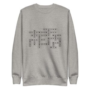 Crossword in black Unisex Premium Sweatshirt