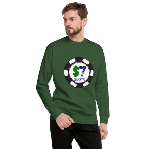 $7 Slots Poker Chip Logo Unisex Premium Sweatshirt