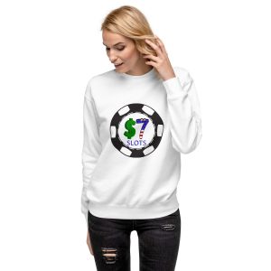 $7 Slots Poker Chip Logo Unisex Premium Sweatshirt