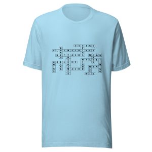 Crossword in black Unisex t-shirt
